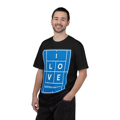 "I LOVE" Australian Open Tennis Court Graphic