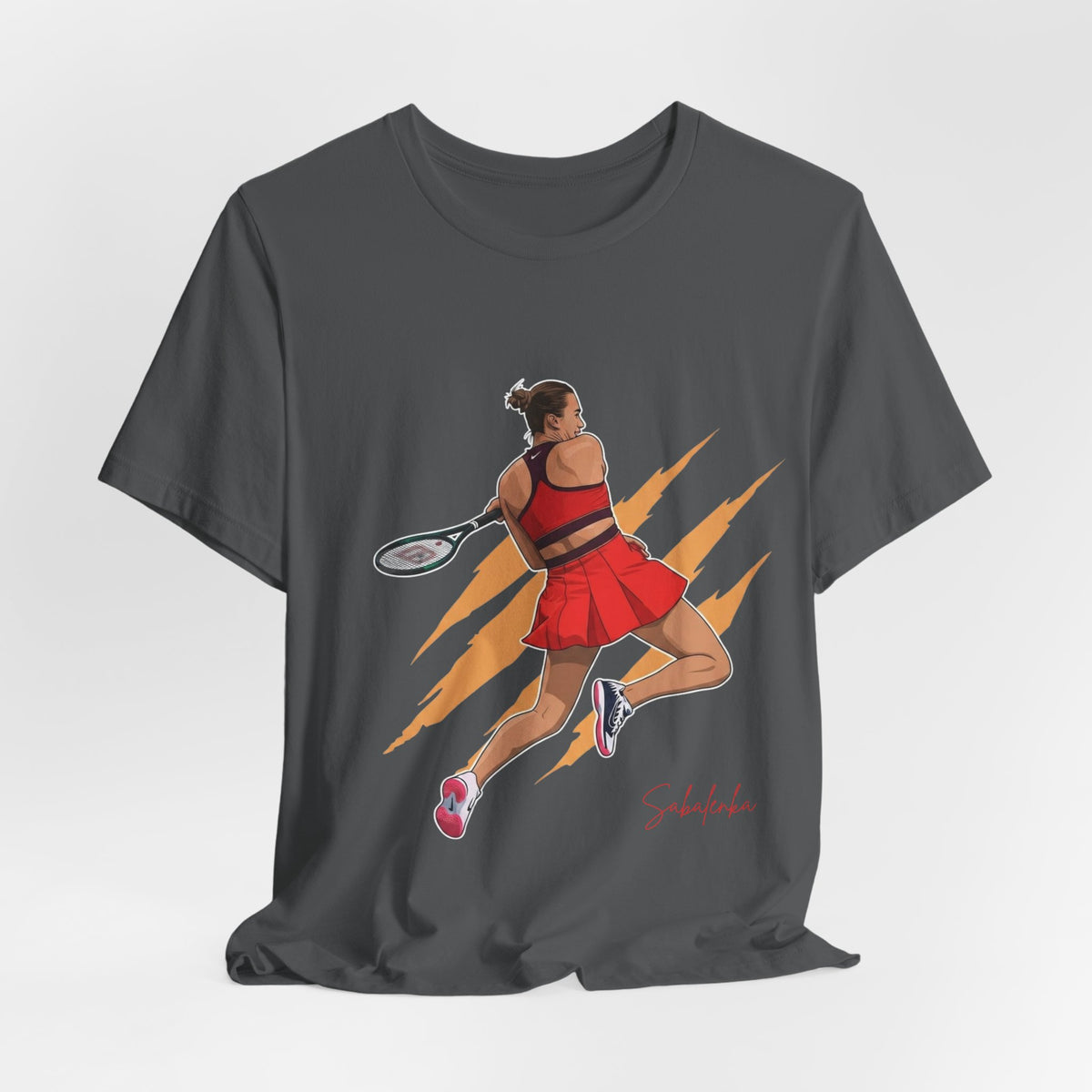 Tennis Player Aryna Sabalenka Graphic Tee — Dynamic Female Athlete Design