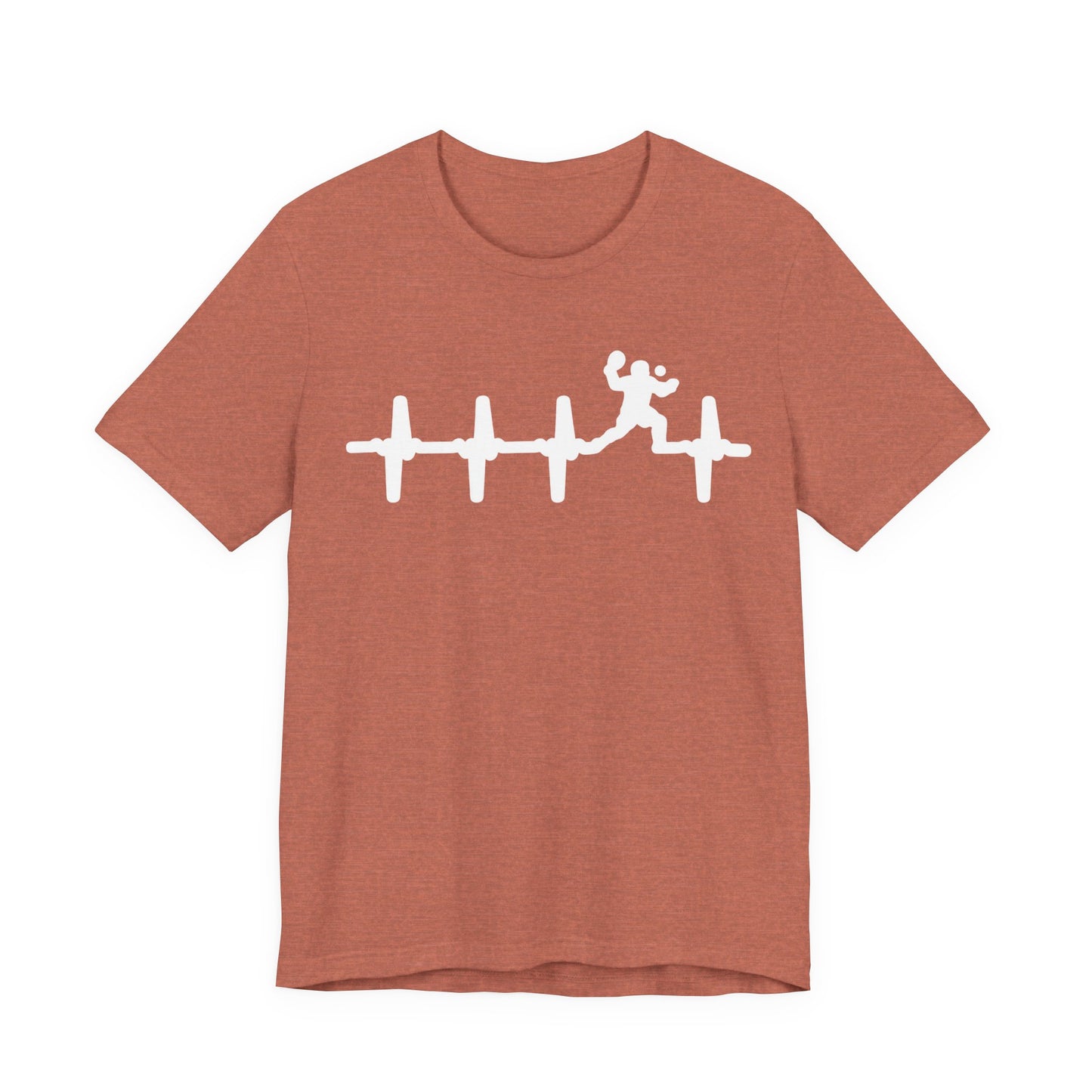 Runner Heartbeat T‑Shirt — Heartbeat EKG with Tennis Runner Graphic Tee
