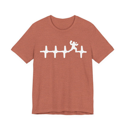 Runner Heartbeat T‑Shirt — Heartbeat EKG with Tennis Runner Graphic Tee