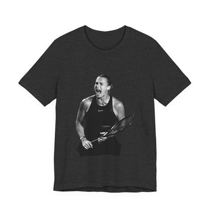Tennis Player Sabalenka Graphic Tee — Energetic Champion Tennis T‑Shirt