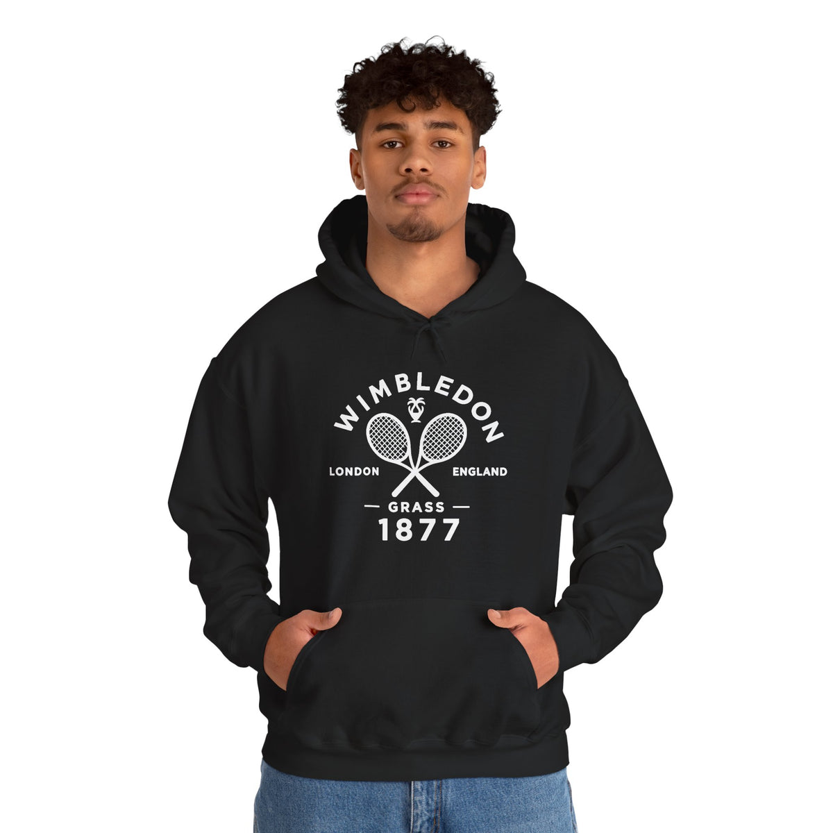 Wimbledon 1877 Tennis Hoodie — Classic Racquets Logo Pullover