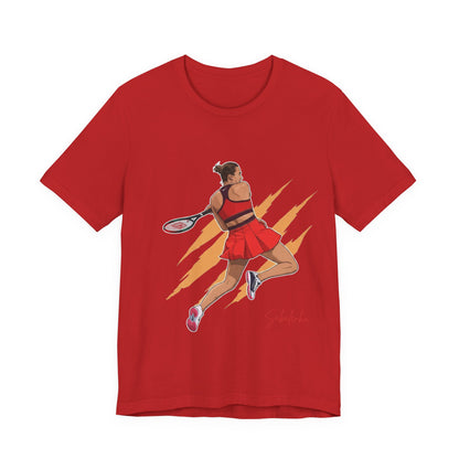 Tennis Player Aryna Sabalenka Graphic Tee — Dynamic Female Athlete Design