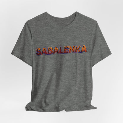 Sabalenka Tennis T‑Shirt — Bold Text Fan Tee