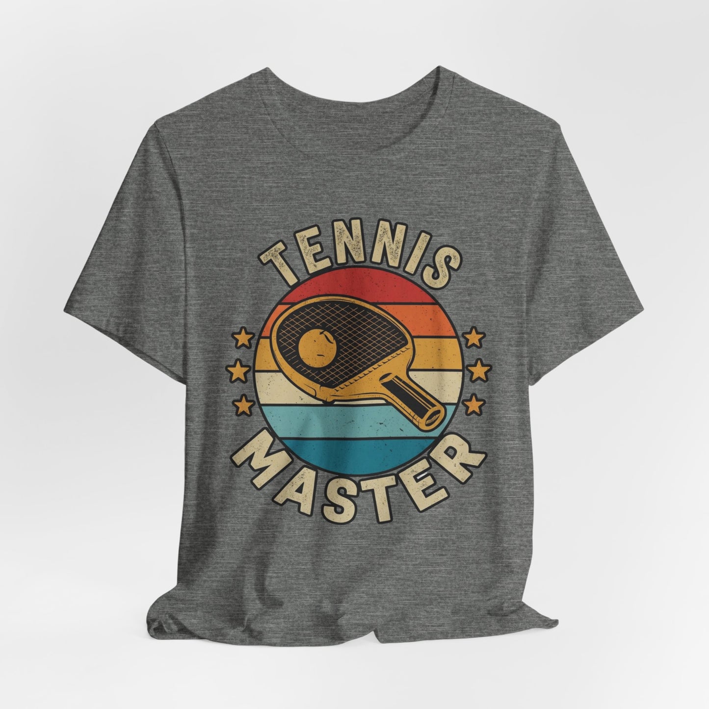 Tennis Master Tee — Retro Paddle & Ball Vintage-Style Tennis Shirt