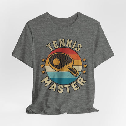 Tennis Master Tee — Retro Paddle & Ball Vintage-Style Tennis Shirt