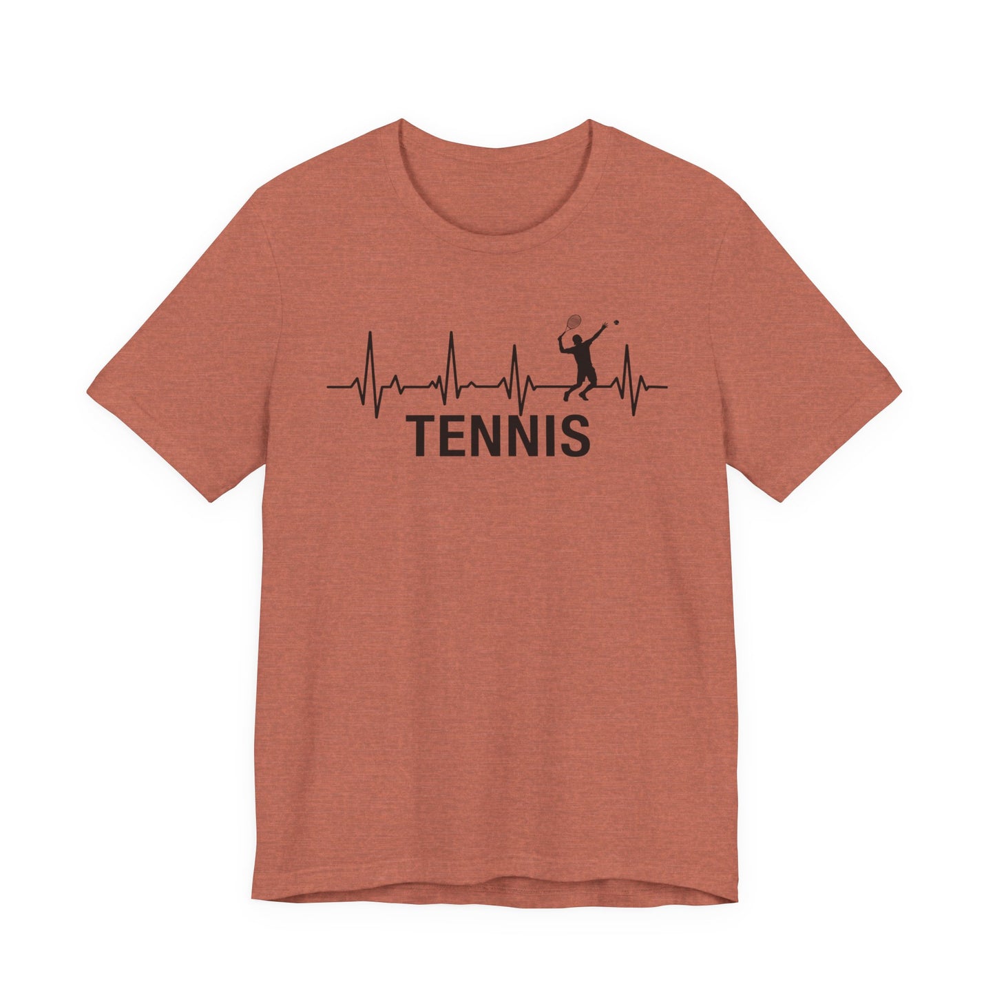 Tennis Heartbeat T‑Shirt — Tennis Player ECG Graphic Tee
