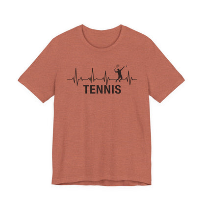 Tennis Heartbeat T‑Shirt — Tennis Player ECG Graphic Tee