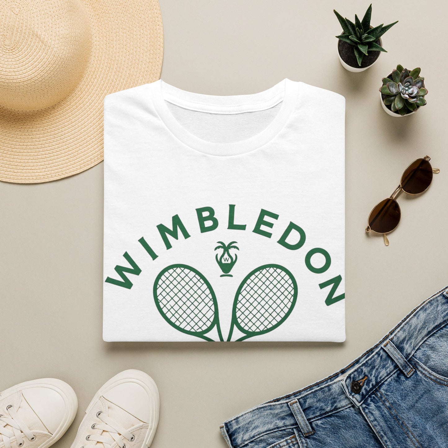 Wimbledon 2026 Tennis T‑Shirt — Vintage Rackets London Logo