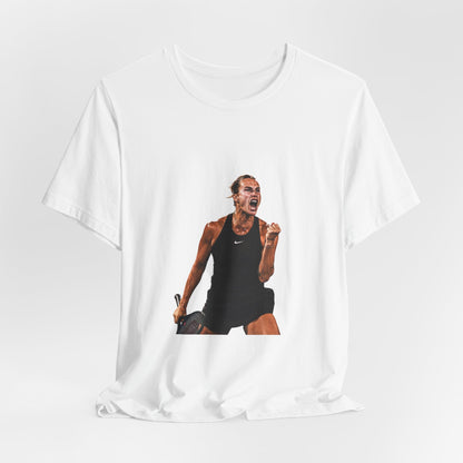 Tennis Player Aryna Sabalenka Victory Graphic Tee