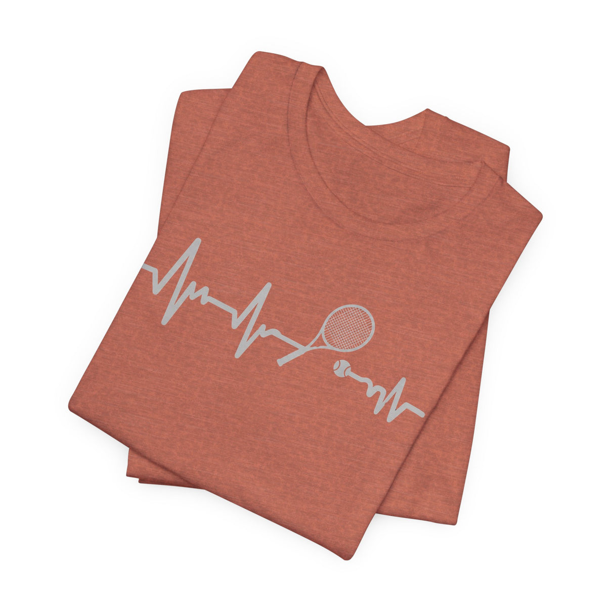 Tennis Heartbeat Tee — Racket Pulse Graphic T-Shirt