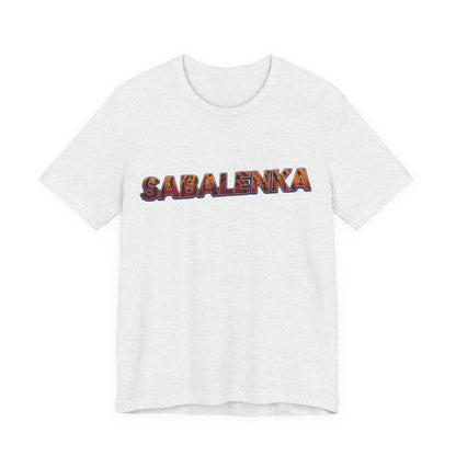 Sabalenka Tennis T‑Shirt — Bold Text Fan Tee