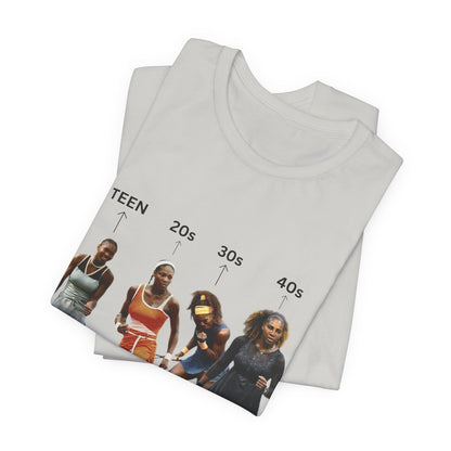 T-Shirt — Serena Williams Life Stages Graphic Tee (Teen · 20s · 30s · 40s)