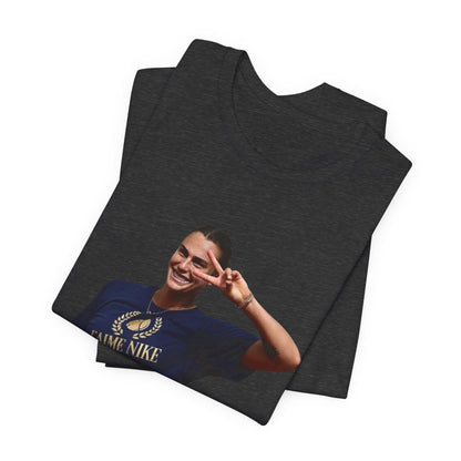Aryna Sabalenka T-Shirt —Graphic Tee with Smiling Player Photo