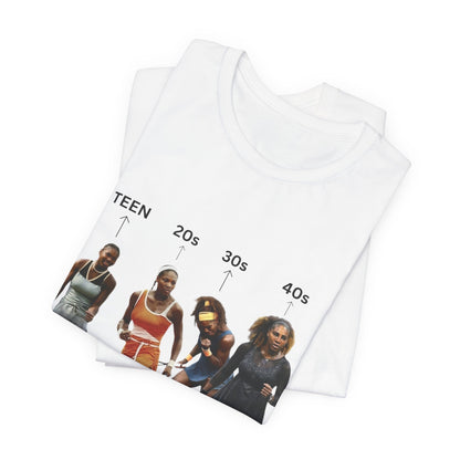 T-Shirt — Serena Williams Life Stages Graphic Tee (Teen · 20s · 30s · 40s)