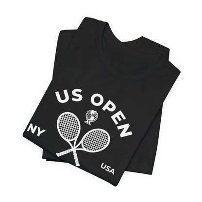 US Open Queens 2026 Tennis Tee — NY USA Vintage Racket T-Shirt
