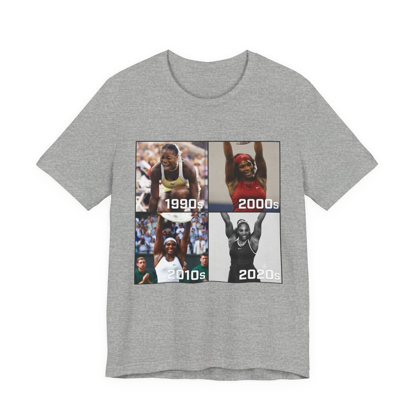Decades of Champions Serena William’s 1990s–2020s Collage T-shirt