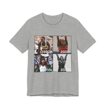 Decades of Champions Serena William’s 1990s–2020s Collage T-shirt