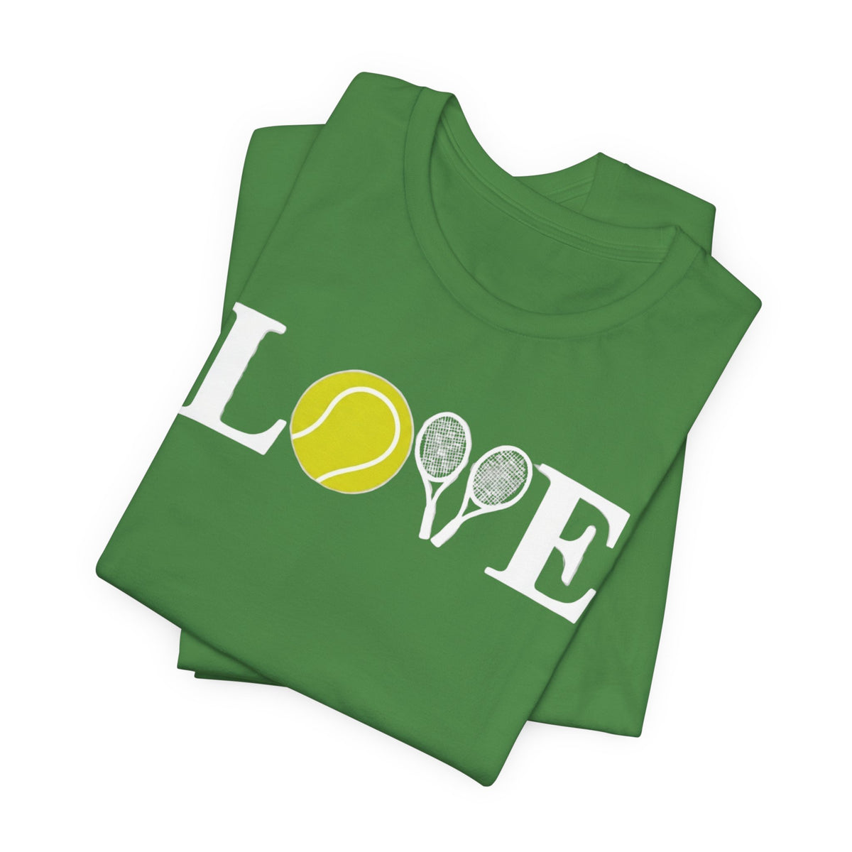 Tennis Love T-Shirt — 'LOVE' with Tennis Ball & Rackets