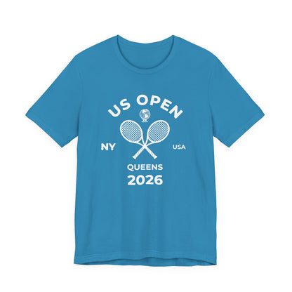 US Open Queens 2026 Tennis Tee — NY USA Vintage Racket T-Shirt