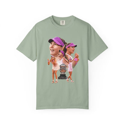 Tennis Graphic T-Shirt — 'Tennis: An Essential Element' Vintage Player Collage