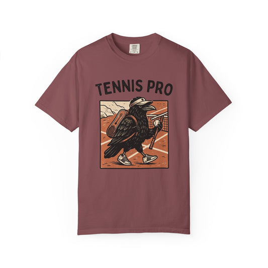 Tennis Pro T‑Shirt — Vintage Raven Tennis Graphic
