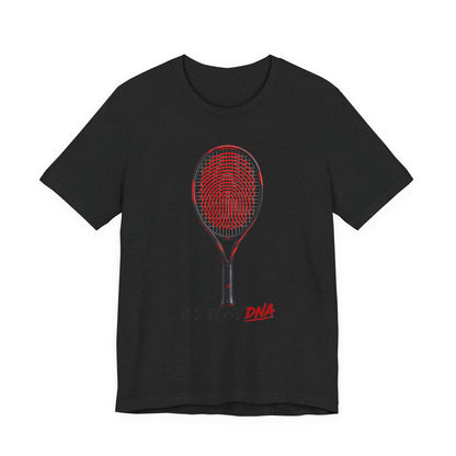 Tennis T‑Shirt — "It's In My DNA" Racket Fingerprint Tee