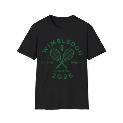 Wimbledon 2026 Tennis T‑Shirt — Vintage Rackets London Logo