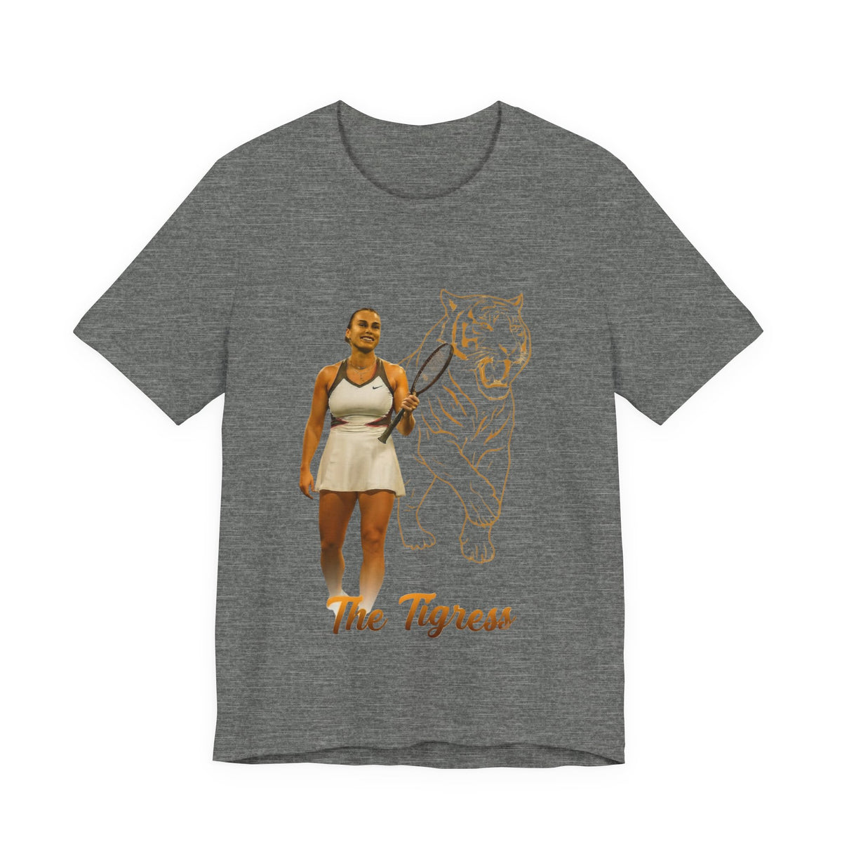 Sabalenka The Tigress Graphic Tee — Empowered Woman & Tiger Illustration