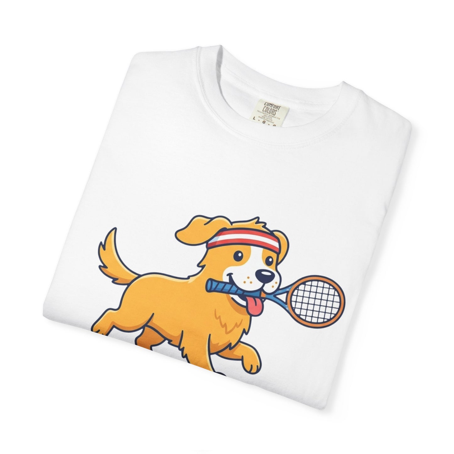 T-Shirt — "Always Ready to Serve" Golden Retriever Tennis Dog Graphic