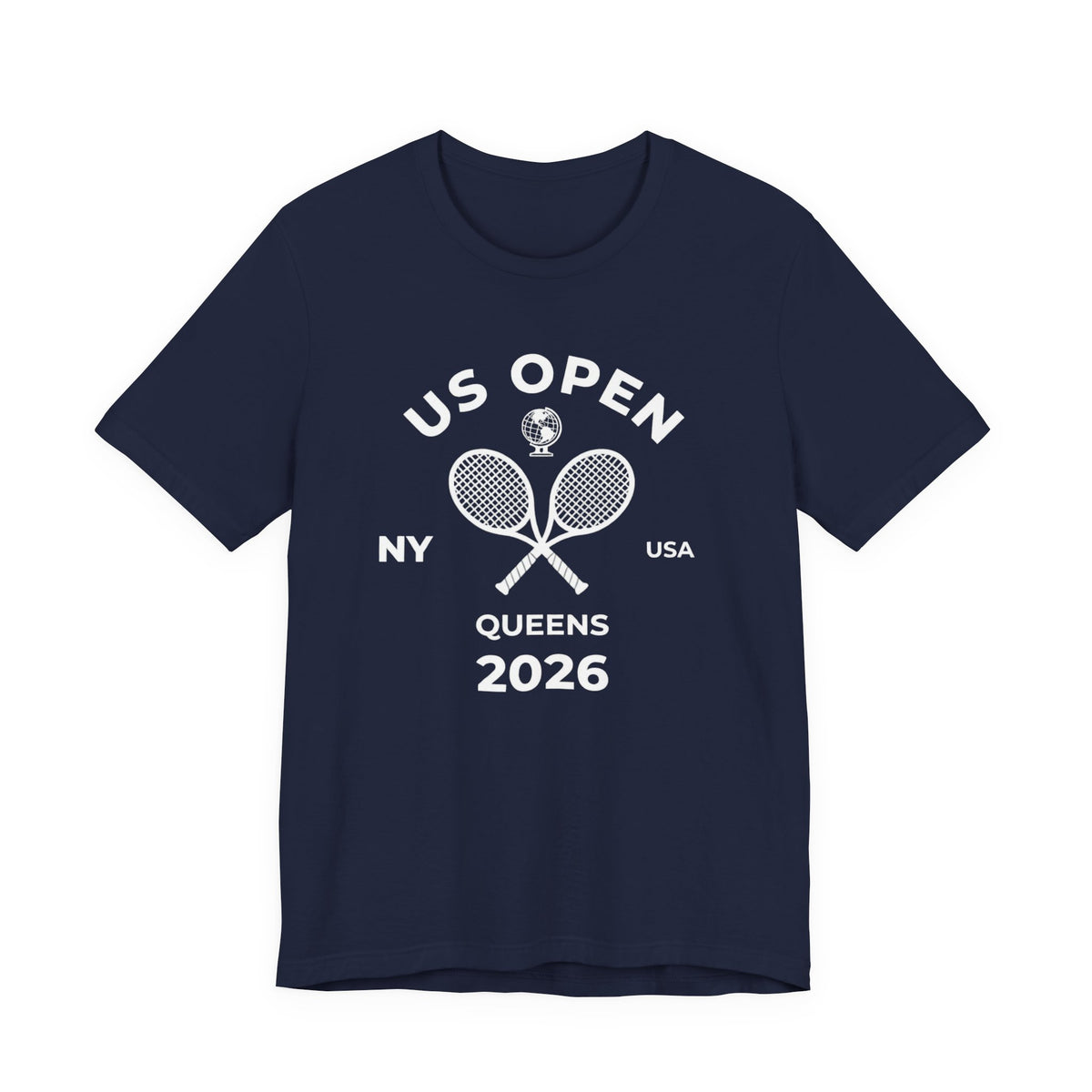 US Open Queens 2026 Tennis Tee — NY USA Vintage Racket T-Shirt