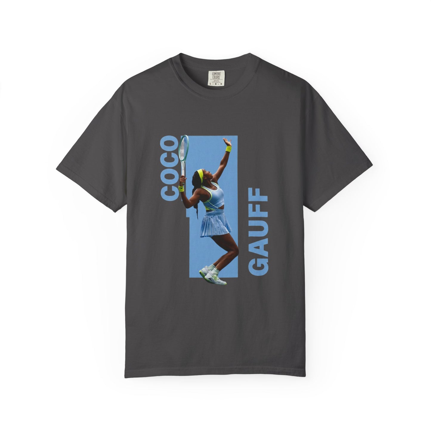 Coco Gauff T-Shirt — Retro Tennis Serve Graphic