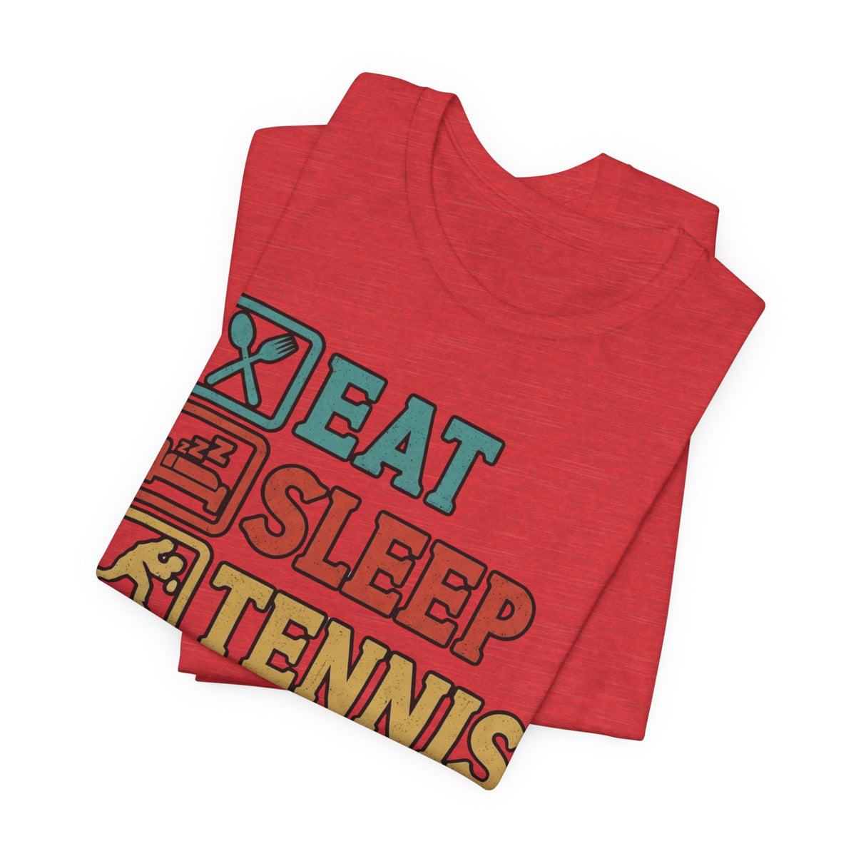 Tennis Tee — "Eat Sleep Tennis Repeat" Vintage Graphic Shirt
