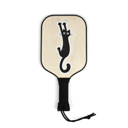 Pickleball Paddle Set — Cute Black Cat Design Pickleball Kit (2 Paddles + Balls)