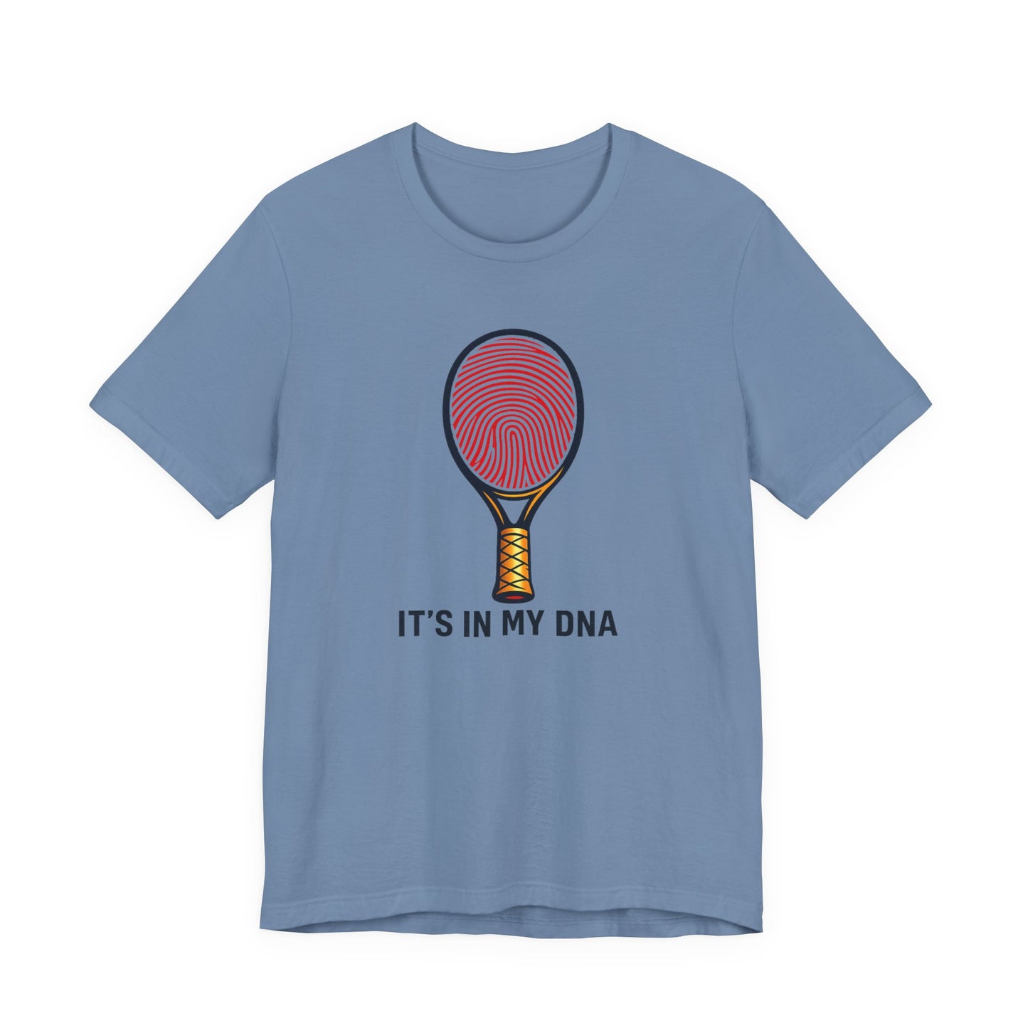 Tennis DNA T‑Shirt — "It's In My DNA" Racket Fingerprint Tee