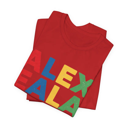 Alex Eala Colorblock Name Tee — Kids & Fans Tennis Player Tribute Shirt