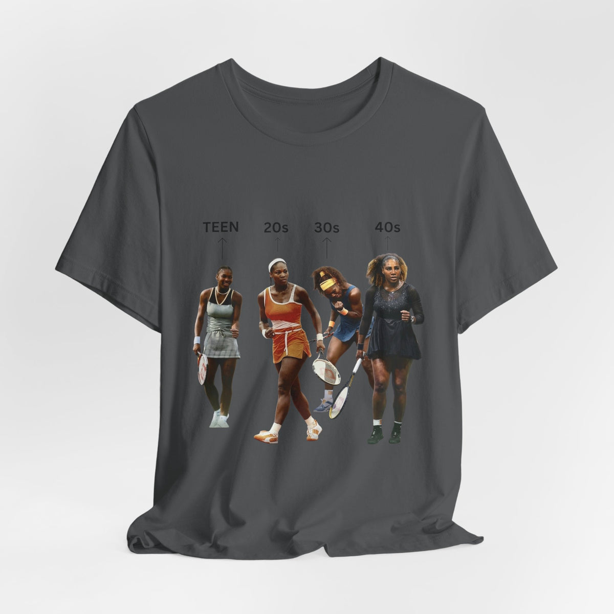 T-Shirt — Serena Williams Life Stages Graphic Tee (Teen · 20s · 30s · 40s)
