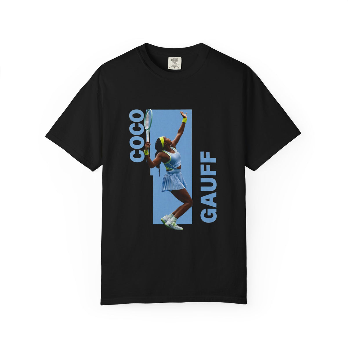 Coco Gauff T-Shirt — Retro Tennis Serve Graphic
