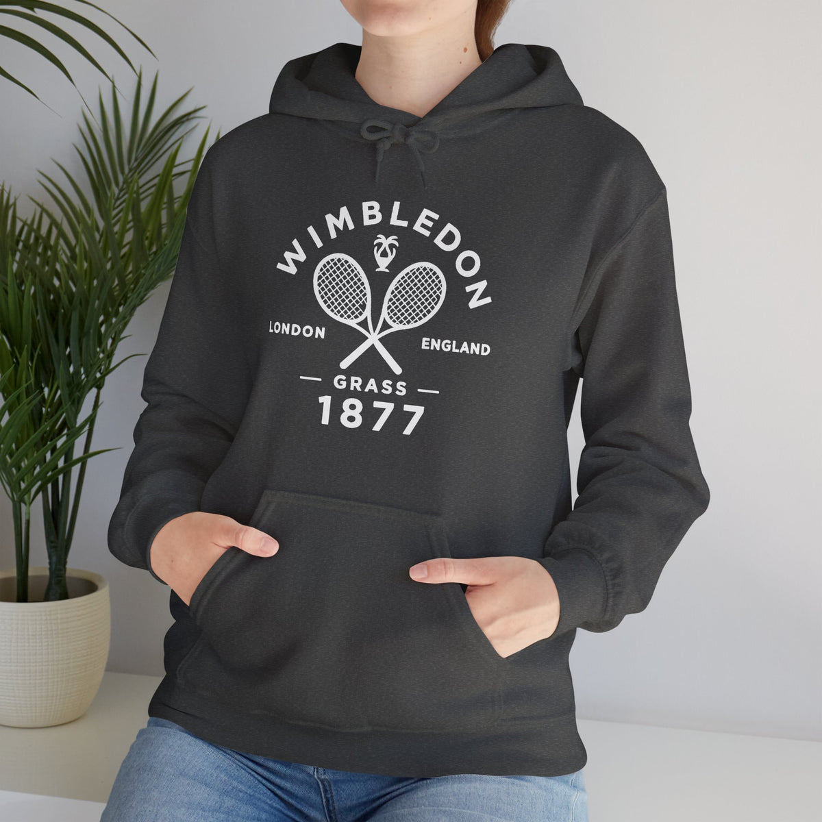 Wimbledon 1877 Tennis Hoodie — Classic Racquets Logo Pullover