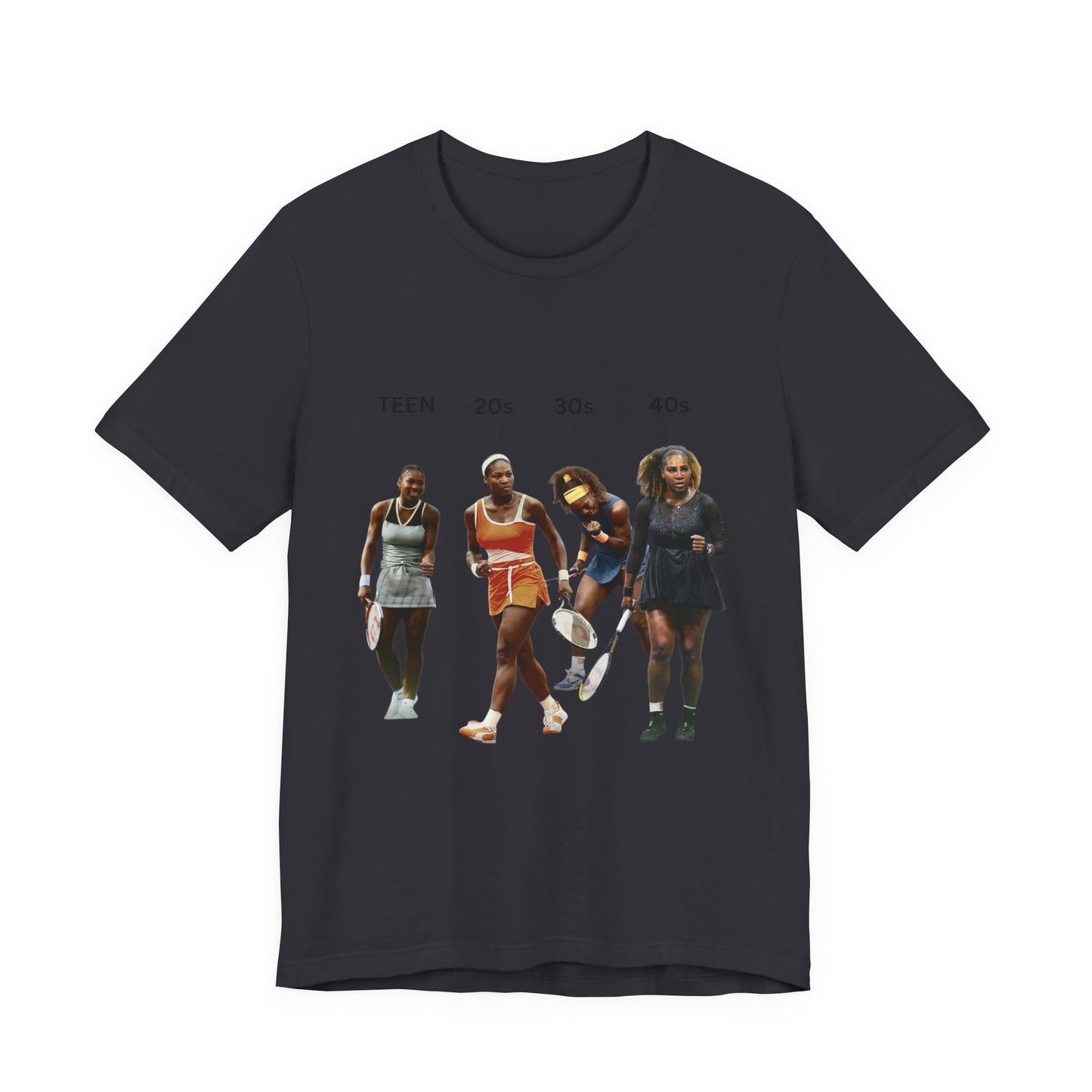 T-Shirt — Serena Williams Life Stages Graphic Tee (Teen · 20s · 30s · 40s)
