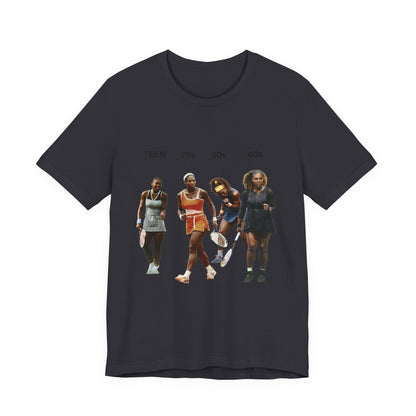 T-Shirt — Serena Williams Life Stages Graphic Tee (Teen · 20s · 30s · 40s)