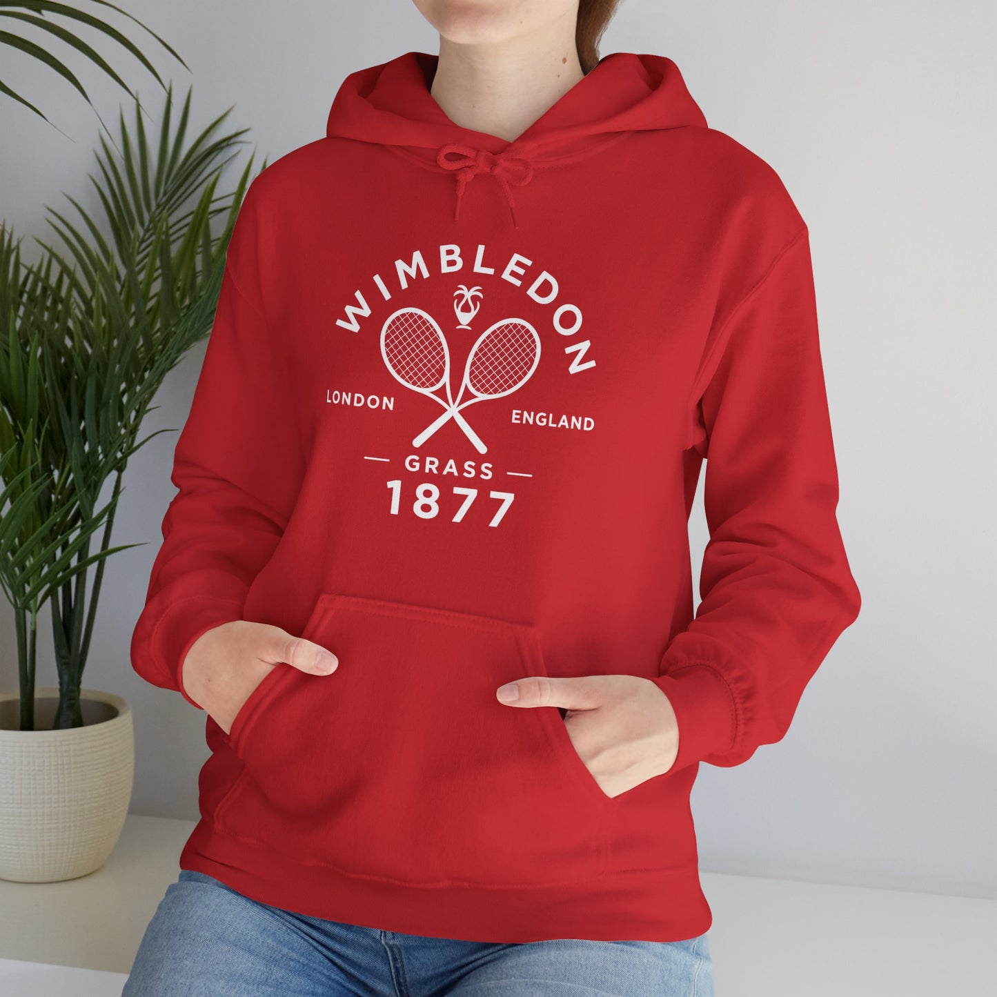 Wimbledon 1877 Tennis Hoodie — Classic Racquets Logo Pullover