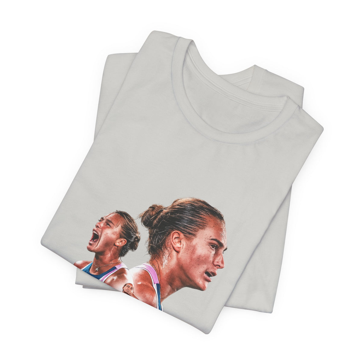 Champion Athlete Sabalenka Graphic Tee — "CHAMPION" Player Portrait T-Shirt