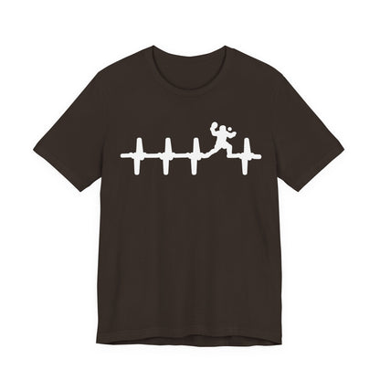 Runner Heartbeat T‑Shirt — Heartbeat EKG with Tennis Runner Graphic Tee