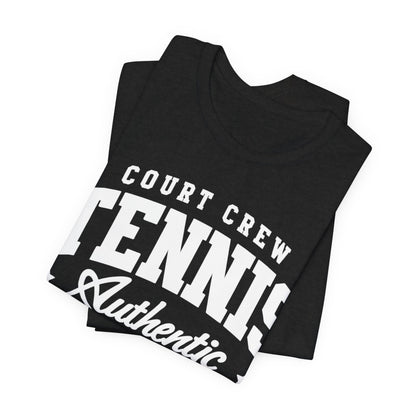 Tennis Court Crew Tee — "Tennis Authentic: Tennis. Beer. Repeat." Graphic Shirt