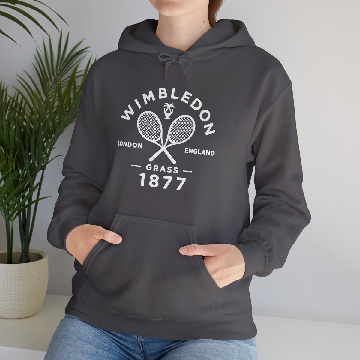Wimbledon 1877 Tennis Hoodie — Classic Racquets Logo Pullover