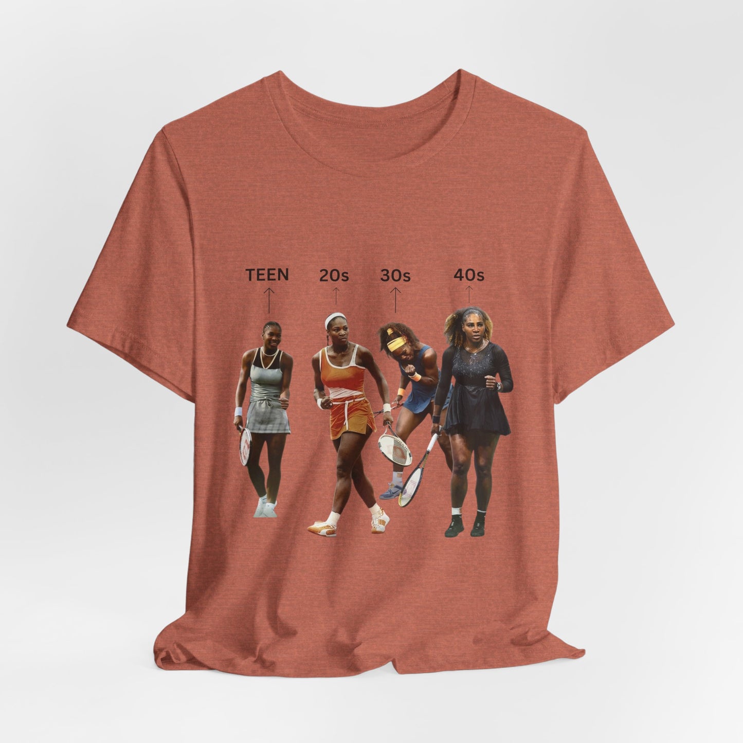 T-Shirt — Serena Williams Life Stages Graphic Tee (Teen · 20s · 30s · 40s)