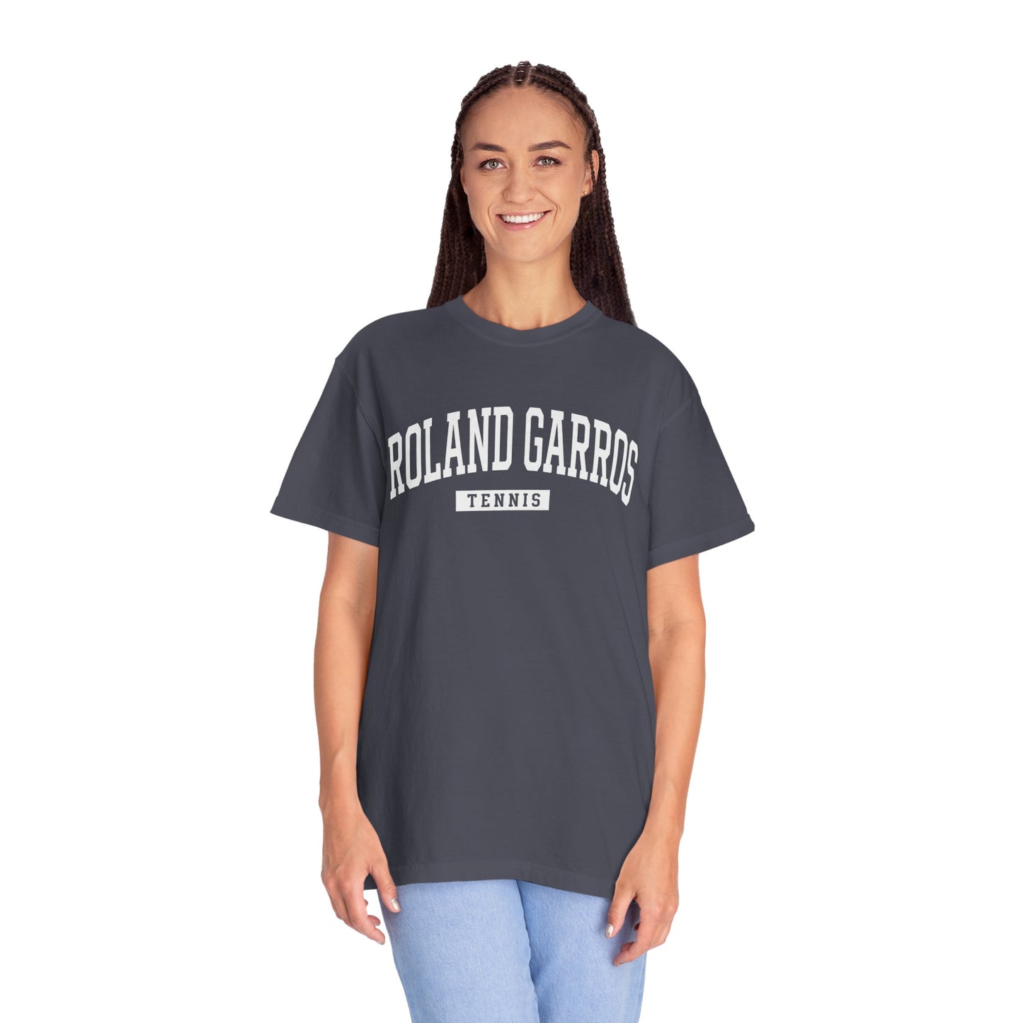 Roland Garros Retro Tennis Tee — Paris 2026 Garment-Dyed Court Shirt