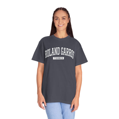 Roland Garros Retro Tennis Tee — Paris 2026 Garment-Dyed Court Shirt