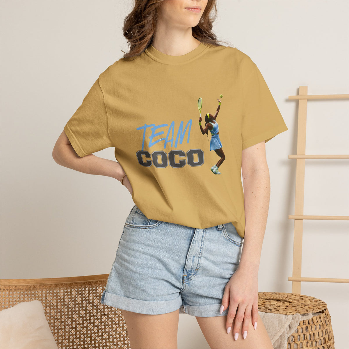 Team Coco Gauff Tennis T-Shirt — "TEAM COCO" Tennis Player Graphic Tee
